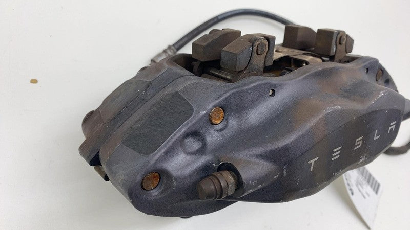 2012-2015 Tesla Model S MS Front Driver Side Caliper w/ Brake Hose Line Left LH