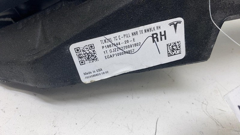 186754420E ⭕ 24-25 Tesla Model 3 Rear Passenger Side C-Pillar Trim Cover Panel 1867544-20-E