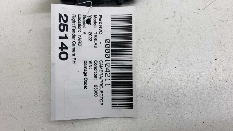 ⭕17-23 Model 3 M3 Front Right Fender Camera Turn Signal Side Marker 14