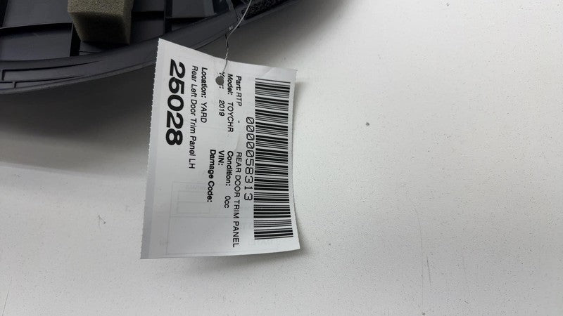 ⭕ 2018-2021 Toyota C-HR Rear Driver Side Interior Door Panel Trim Card Left LH