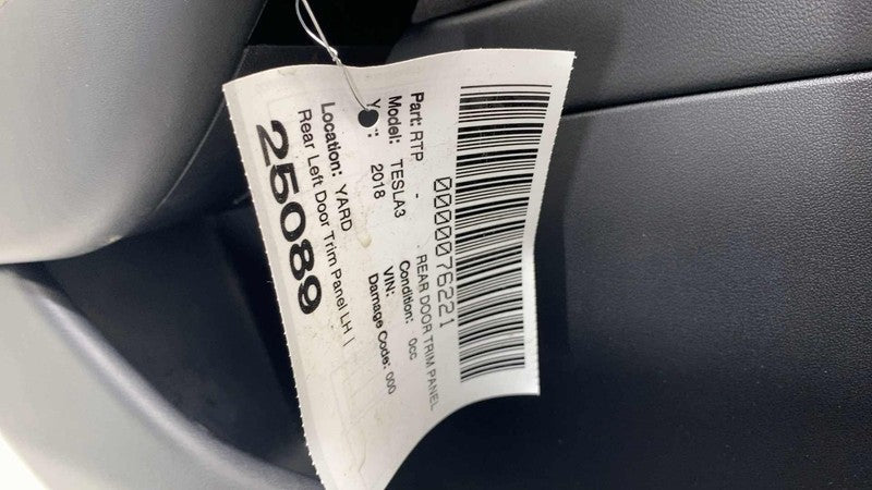 1105095-00-E ⭕ 2017-2020 Tesla Model 3 Rear Left Interior Door Panel Trim Card 1105095-00-E