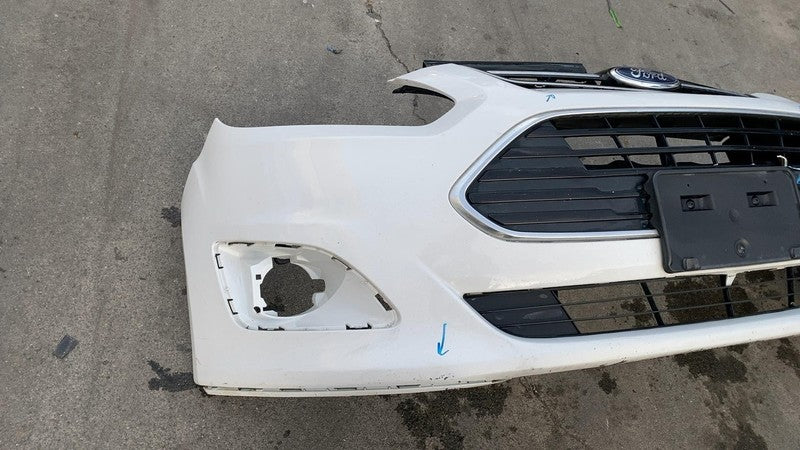 2017 Ford C-Max Front Bumper Cover Shell Panel w/ Grille & Emblem Whit