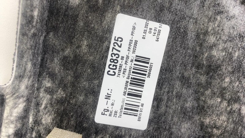 7419292 08 2018-2023 BMW 530e B46X Rear Package Tray Deck Shelf Cover Panel & Speaker OEM