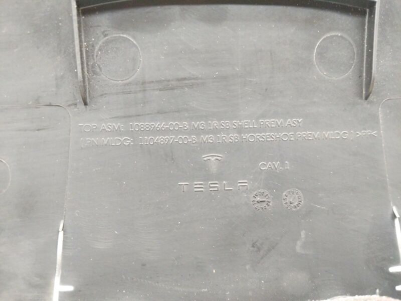 1088966 00 B 2017-2020 Tesla Model 3 Front Left or Right Seat Back Panel Cover Trim Assembly