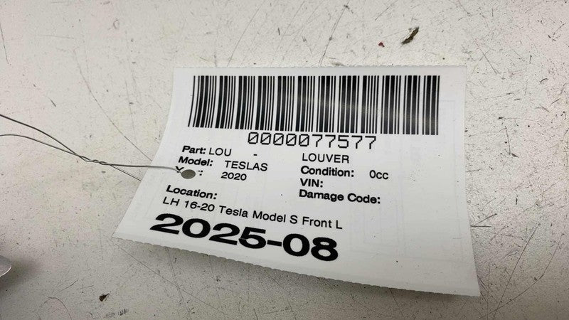 105785100J ⭕ 16-20 Tesla Model S Front Left Bumper Air Shutter Active Louver 1057851-00-J