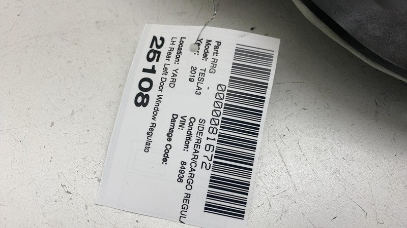 1096622-00-K ⭕ 2017-2023 Tesla Model 3 Rear Left Door Window Regulator & Motor 1096622-00-K