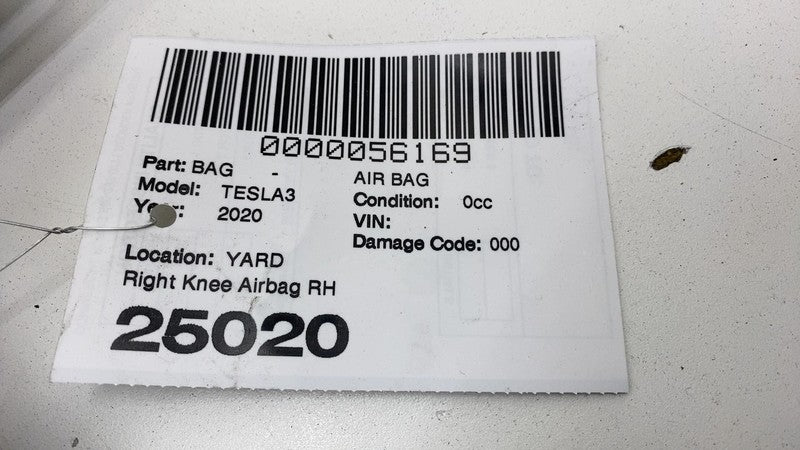 2017-2023 Tesla Model 3 Y Passenger Side Lower Knee Safety Airbag Modu