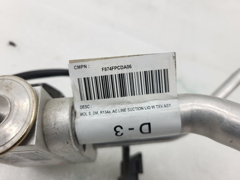 600848100A 16-20 Model S A/C Lower Liquid & Chiller Suction Line Pipe w/ Valve 6008481-00-A