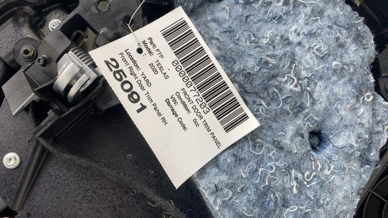 1007936-52-N ⭕ 2016-2020 Model S Front Right Interior Door Panel Trim Card Cover 1007936-52-N