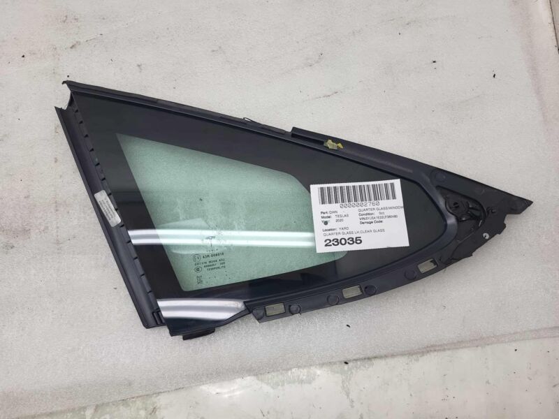 E6 43R-008010 2012-2020 Tesla Model S Rear Driver Side Quarter Fixed Glass Left LH Assembly