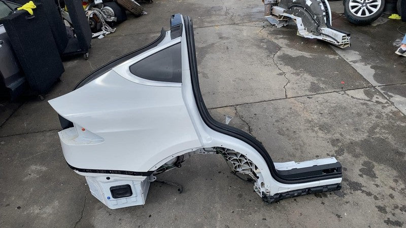 ⭕ 16-20 Tesla Model X Rear Passenger Side Quarter Panel Cutout Right White PPSW