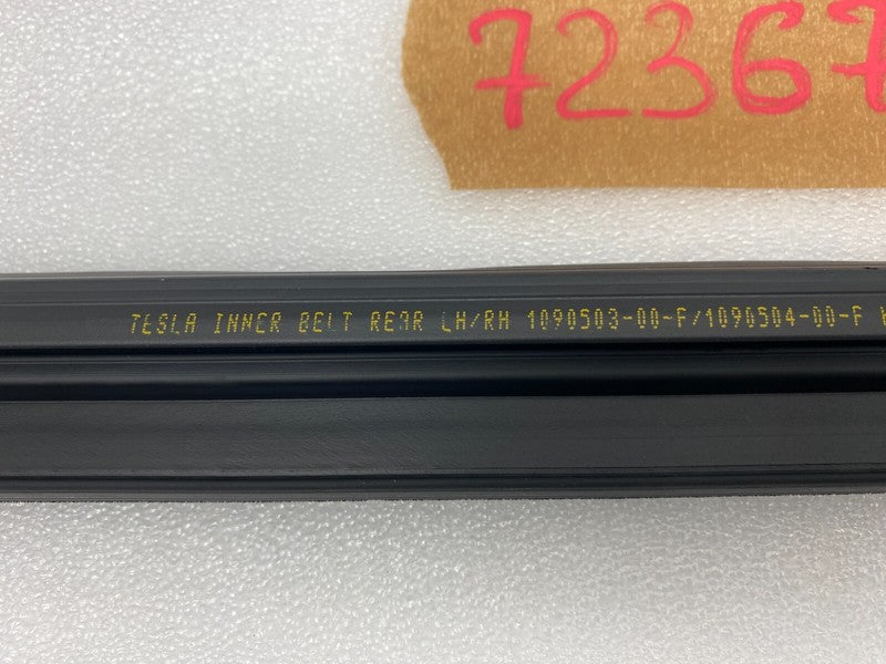 ⭕ 17-23 Model 3 Rear Driver Door Window Inner Belt Rubber Seal Left 10