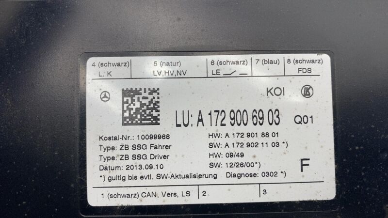 A 172 900 69 03 ⭕ 08-18 E350 W204 C250 CLS63 SLK250 Front Left Seat Control Module A1729006903