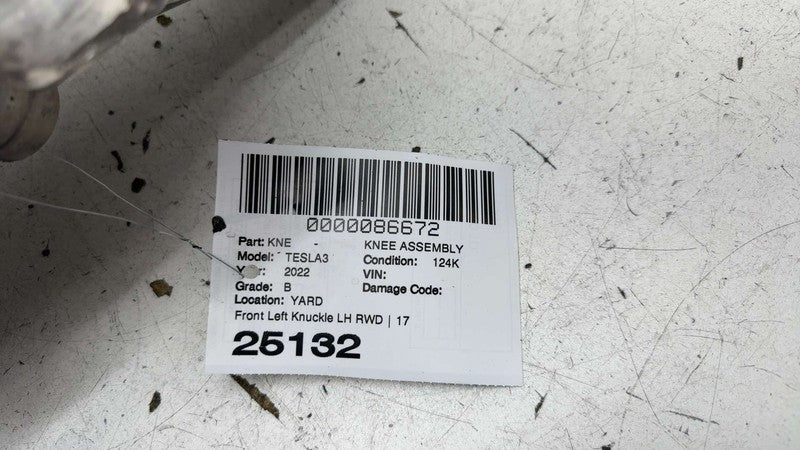 ⭕ 17-23 Tesla Model 3 Front Left Spindle Knuckle + Hub & Shield LH 104
