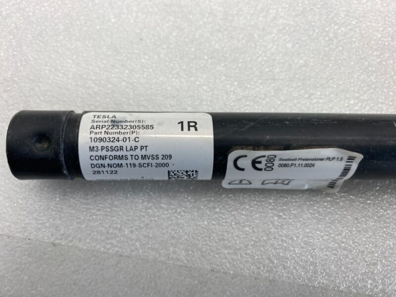 109032401C ⭕ 2017-2023 Tesla Model 3 Y Front Right Lap Seatbelt Pretensioner 1090324-01-C