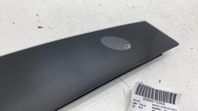 110043700C ⭕ 17-23 Model 3 Left B-Pillar Applique Glass Trim Molding w/ Camera 1100437-00-C