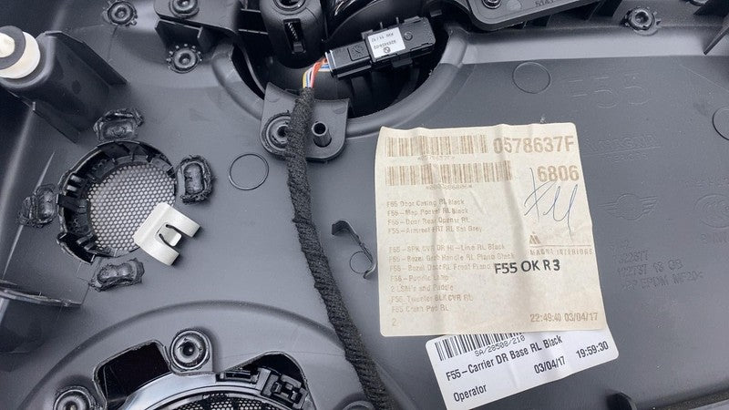 ⭕ 2014-2020 Mini Cooper S F55 Rear Driver Side Door Panel Trim Card Le