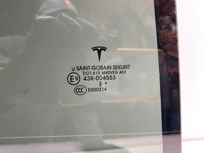 E9 43R-004553 ⭕ 2016-2020 Tesla Model X Rear Passenger Side Door Window Glass Right 43R-004553