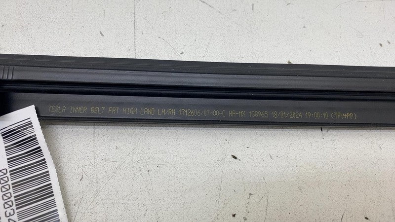 171260600C ⭕ 24-25 Model 3 Front Driver Left Door Inner Belt Weatherstrip Seal 1712606-00-C