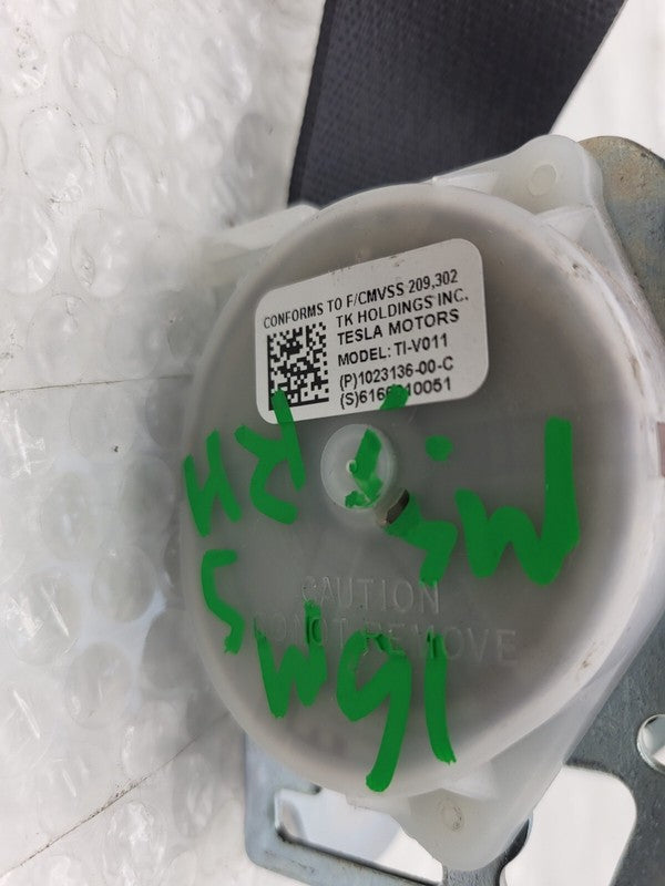 102313600C 2016-2020 Tesla Model S Rear Driver Side 2nd Row Seat Belt & Retractor Left Assy