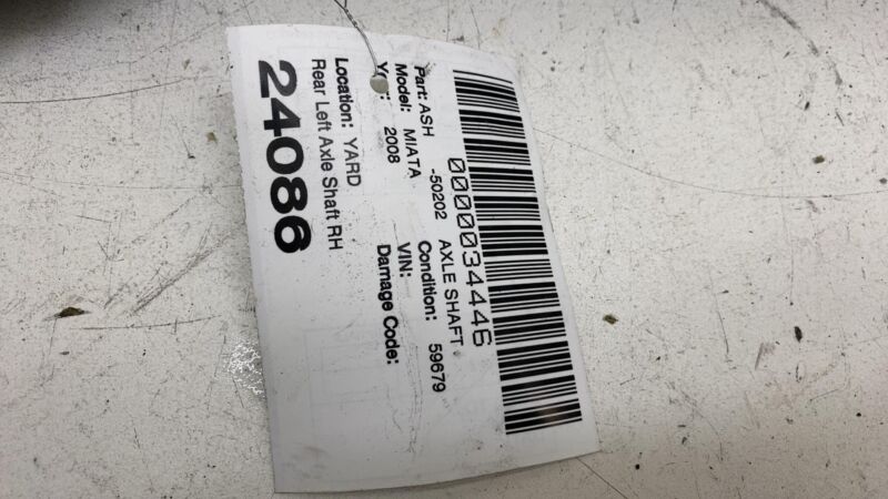 ⭕ 2006-2015 Mazda MX-5 Miata Rear Driver Side Axle Shaft Left LH Assembly OEM