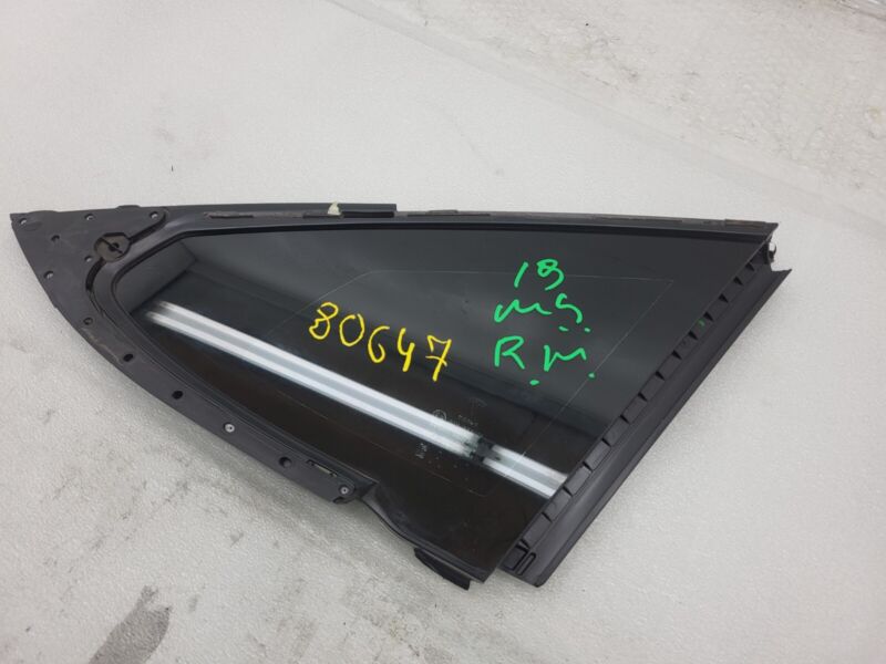 E6 43R-008010 2016-2020 Tesla Model S Rear Passenger Side Quarter Fixed Glass Right Assembly