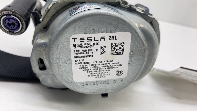 156510000B 2021 2022 2023 2024 Tesla Model S Rear Left or Right Seat Belt & Retractor Assy