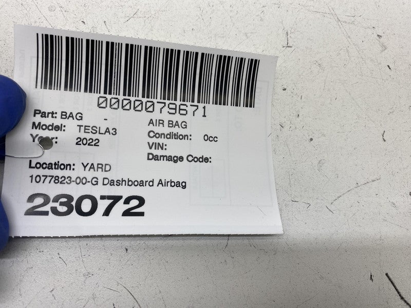 1077823 00 G ⭕ 2017-2023 Tesla Model 3 M3 Front Passenger Side Dash Airbag Right 1077823-00-G