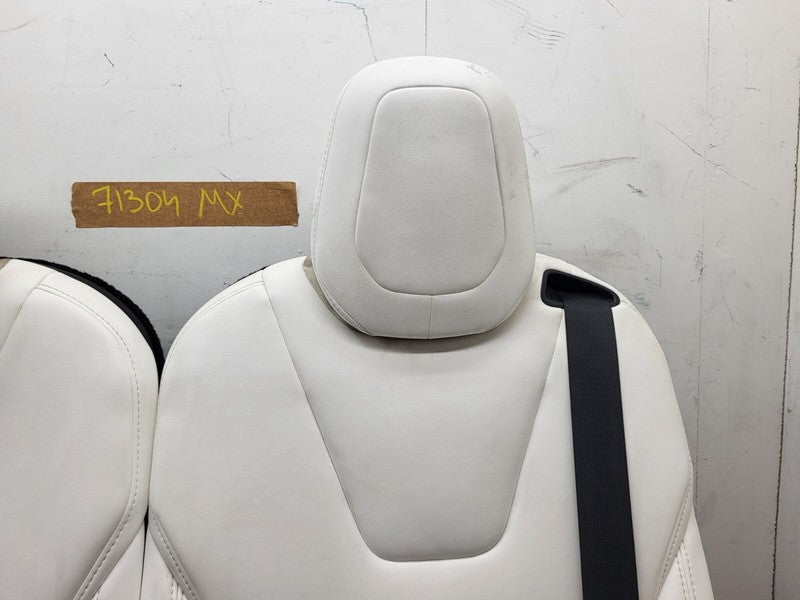 1090424-00-B ⭕ 2016-2020 Tesla Model X Rear 3rd Row Seat Upper Left & Right Cushion White OEM