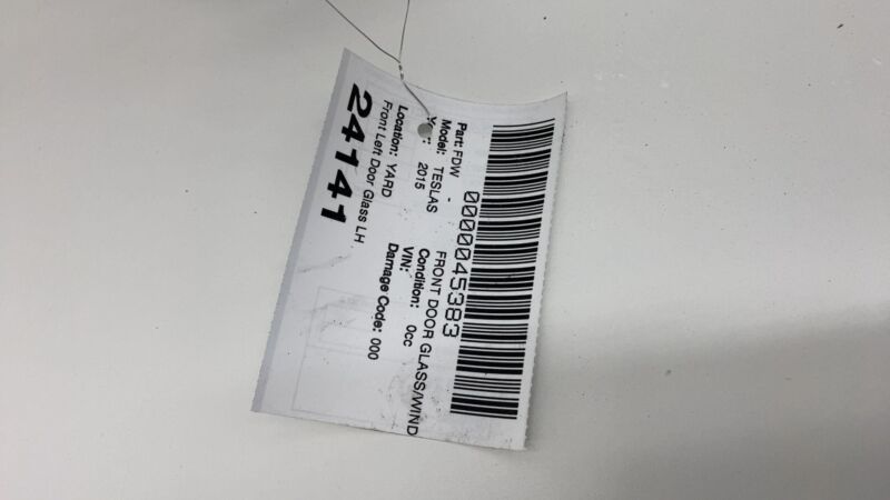 E6 43R-001074 2012-2015 Tesla Model S MS Front Driver Side Door Window Glass Left 43R-001074