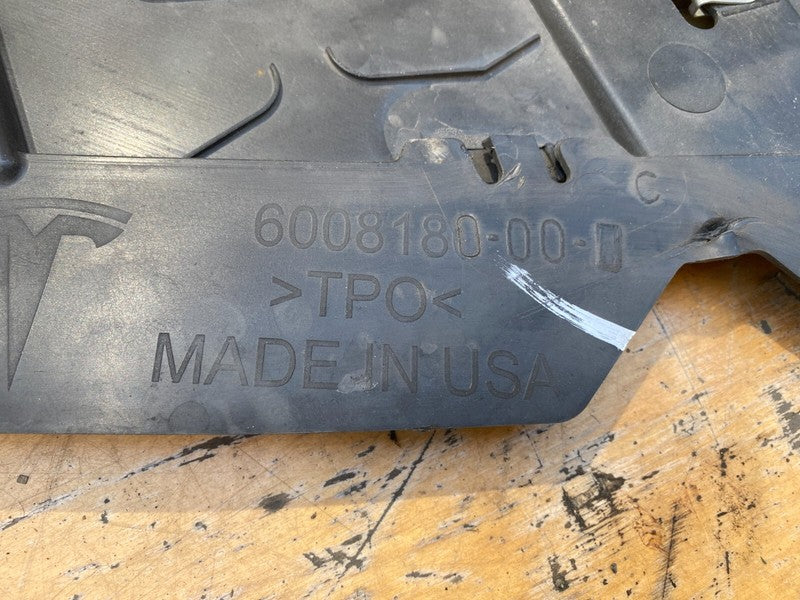 600818000D ⭕12-15 Model S Rear Bumper Undertray Splash Shield Diffuser Valance 6008180-00-D