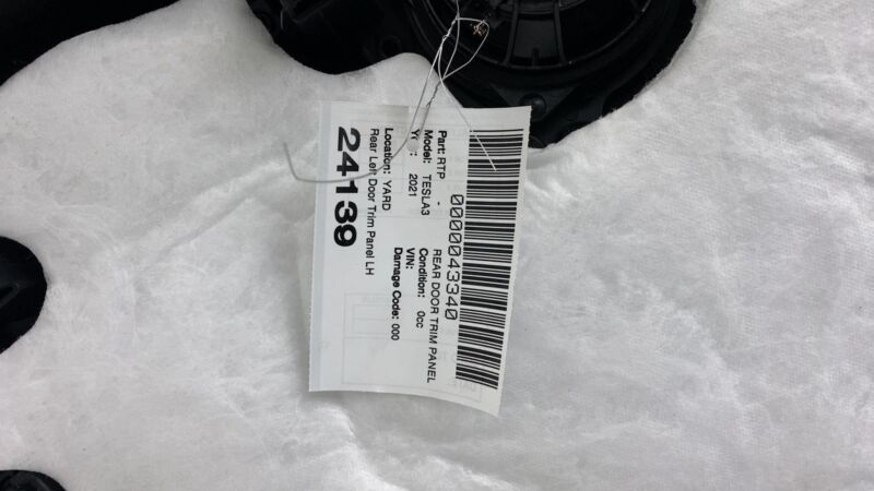 ⭕ 2021-2023 Tesla Model 3 Rear Driver Side Interior Door Panel Trim Card Left LH