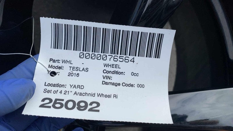 ⭕ 16-20 Model S Wheel Rim Front 21x9.0 Arachnid Rear 21x8.5 w/ Tire 24