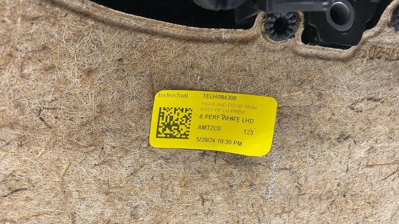 ⭕ 24-25 Tesla Model 3 Front Driver Side Highland Door Panel Trim Card Left White