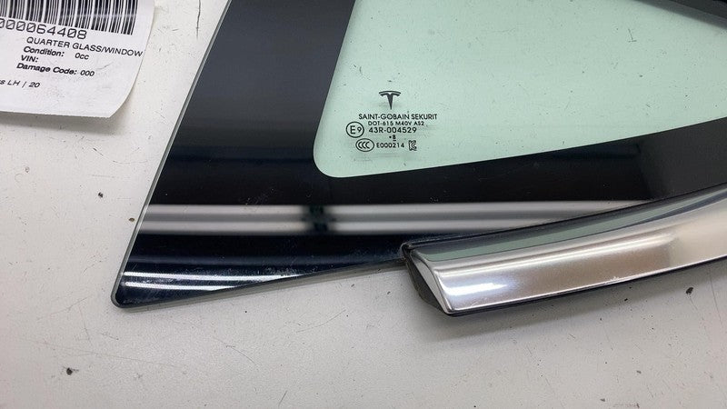 108070300G ⭕ 2017-2020 Tesla Model 3 Rear Left Quarter Fixed Window Glass LH 1080703-00-G