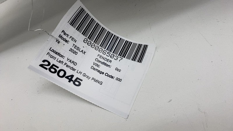 ⭕ 2016-2020 Tesla Model X Front Driver Side Fender Shell Panel Left Gray - PMNG