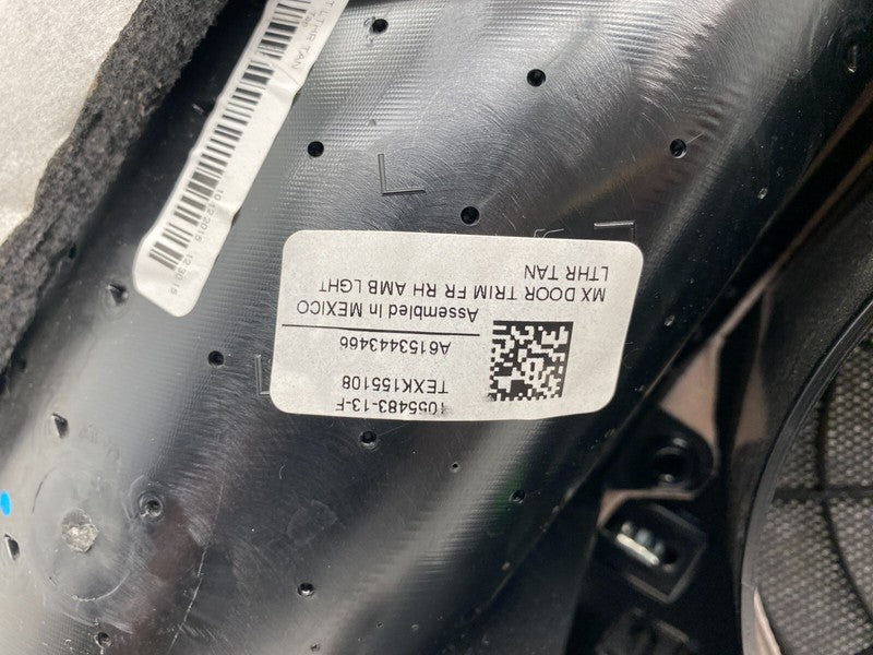 105548313F ⭕16-20 Model X MX Front Right Door Panel Trim Card Cover w/ Molding 1055483-13-F