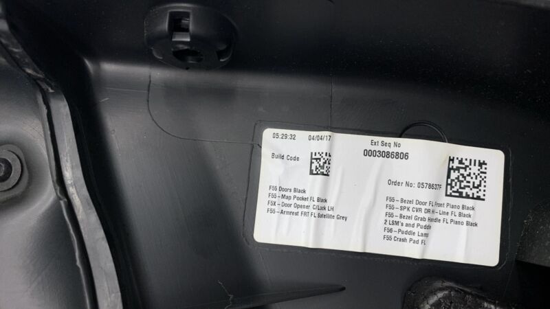 2015-2020 Mini Cooper S F55 Front Driver Side Door Panel Cover Trim Cream Left