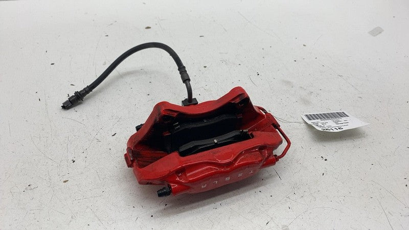 ⭕ 2016-2020 Tesla Model X Rear Driver Side Caliper Red w/ Brake Hose L