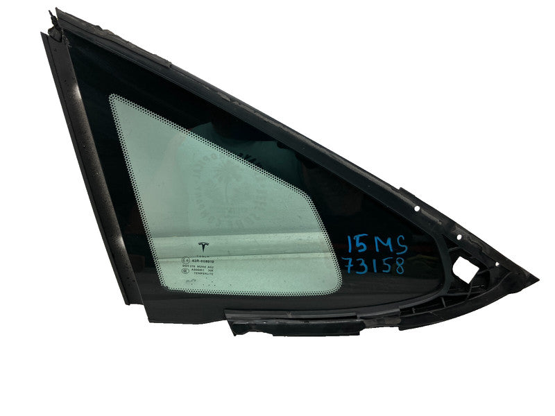 E6 43R-008010 2012-2015 Tesla Model S MS Rear Driver Side Quarter Fixed Glass Left LH Assembly