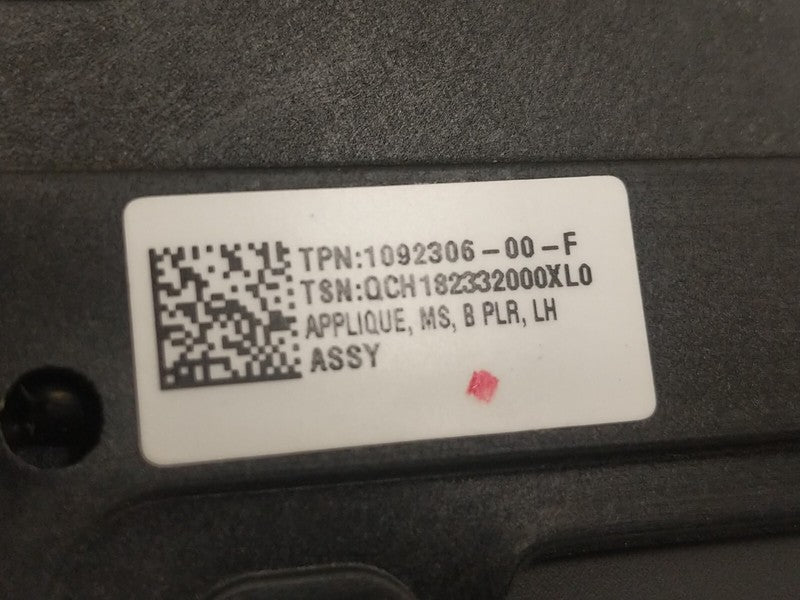 109230600F ⭕ 2016-2020 Tesla Model S B-Pillar Applique Glass & Camera Left LH 1092306-00-F