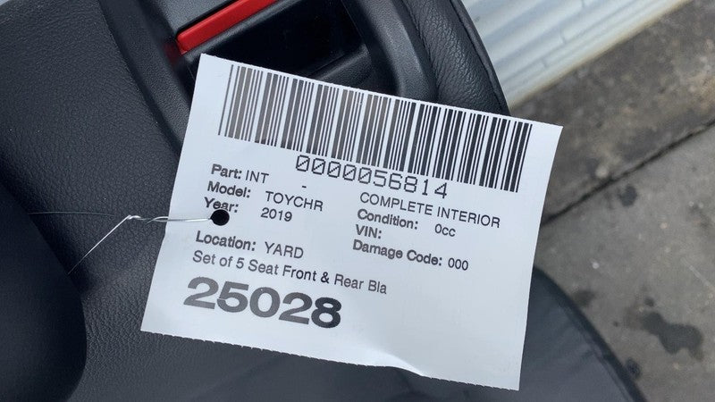 ⭕ 2019 Toyota C-HR Set of Front & Rear Left & Right Leather Black Seats - LB20