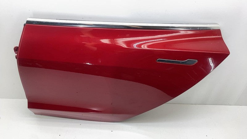 ⭕ 2017-2020 Tesla Model 3 M3 Rear Driver Side Door Shell Panel Left LH Red PPMR