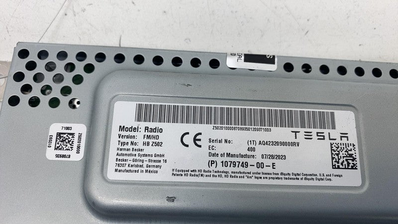 1079749-00-E ⭕ 2017-2023 Tesla Model 3 Harman Becker Radio FM/HD Receiver Module 1079749-00-E