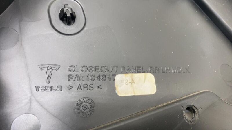 Does not apply 2016-2020 Tesla Model X MX Rear Driver Side Door Inner Closeout Panel Left Assy