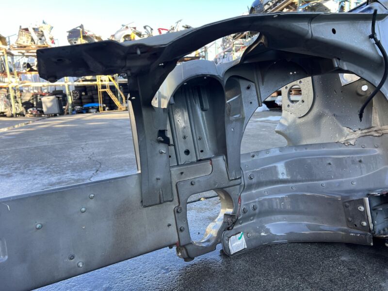 2012-2016 Tesla Model S Front Left Body Panel Fender Apron Frame Cut Black PBSB