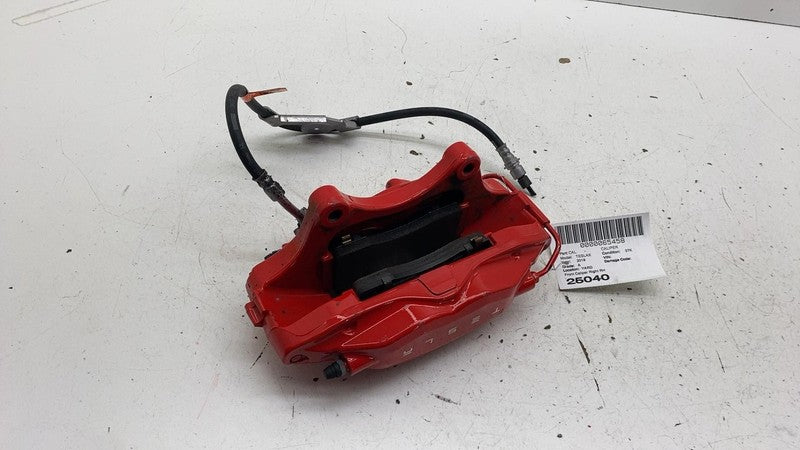 ⭕2016-2020 Tesla Model X Front Caliper w/ Brake Hose Line Right Red 10