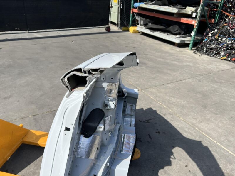 2012-2016 Tesla Model S Rear Quarter Panel Structural Cutout Right RH White PBCW