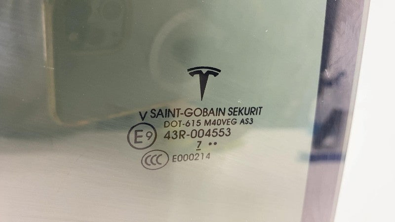E9 43R-004553 ⭕ 2016-2020 Tesla Model X Rear Passenger Side Door Window Glass Right 43R-004553