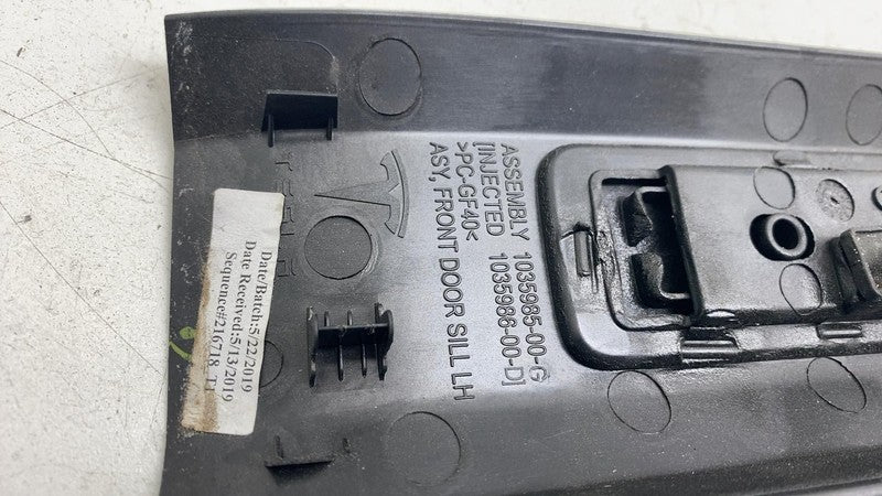 ⭕ 16-20 Tesla Model X Front Driver Side Door Sill Trim Cover Left 1035